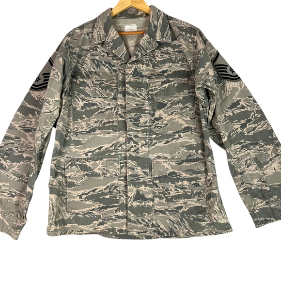 US Air Force Utility Coat Shirt Jacket Men 42R Digi Tiger Camo Military Tactical - Picture 1 of 10